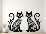 two kitty  wall art-0