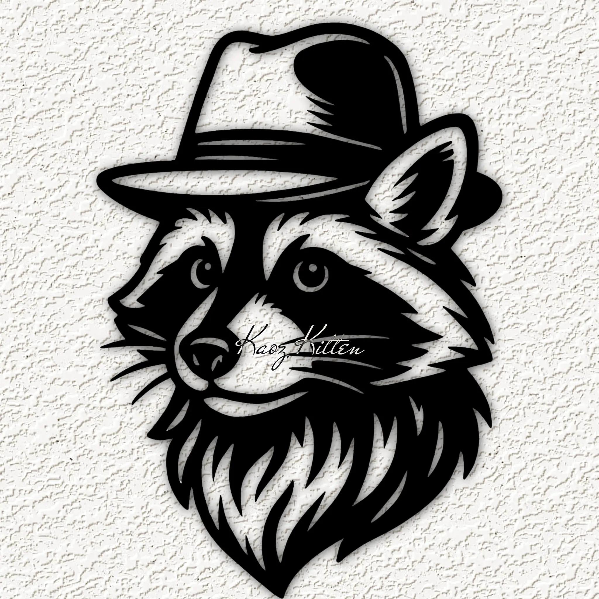 raccoon hat 5 wall art home decor