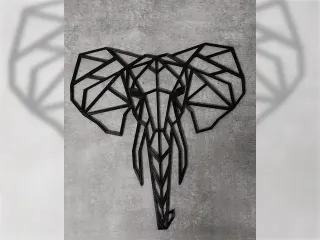 Elephant head low poly