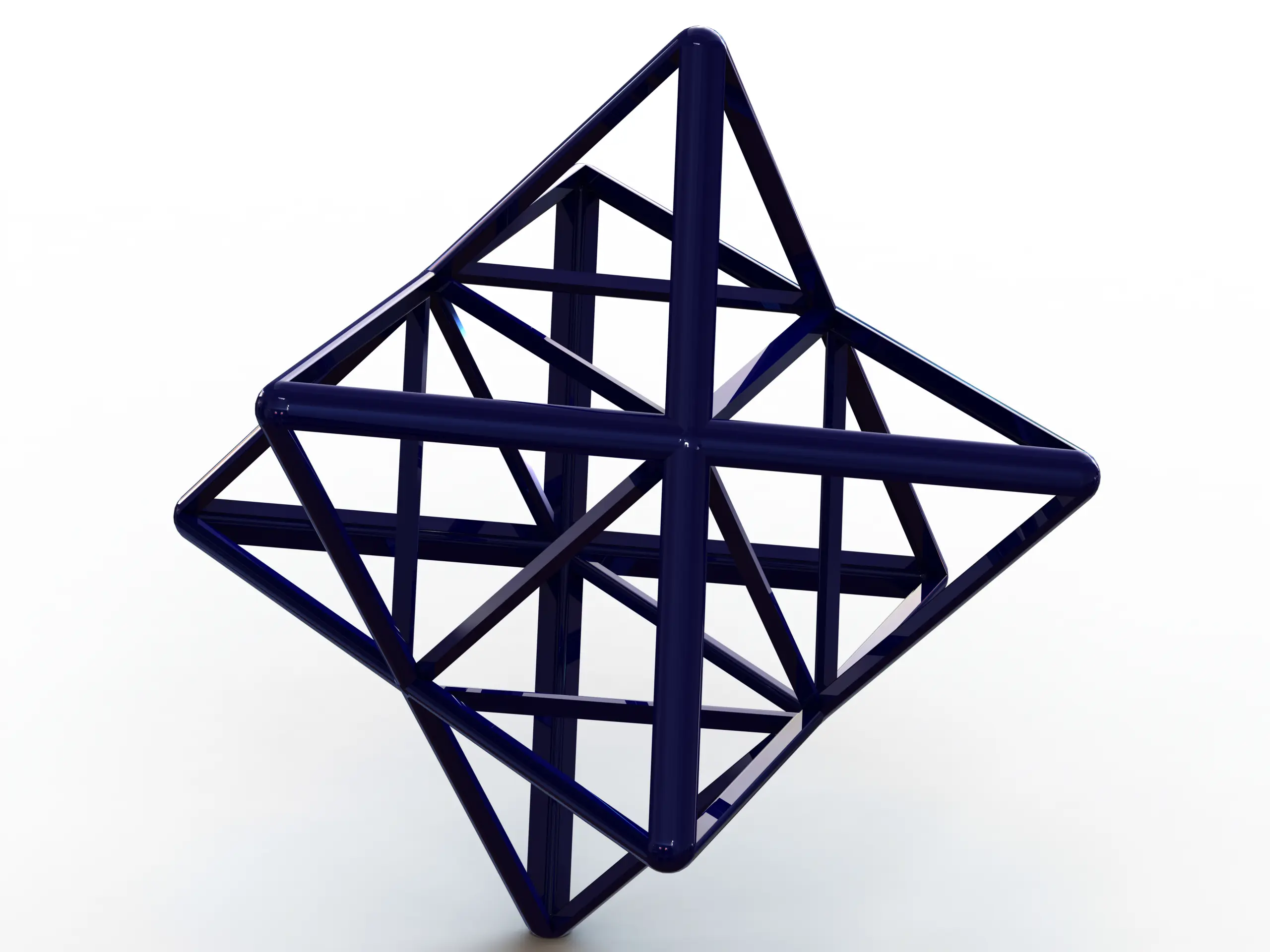Wireframe Shape Stellated Octahedron