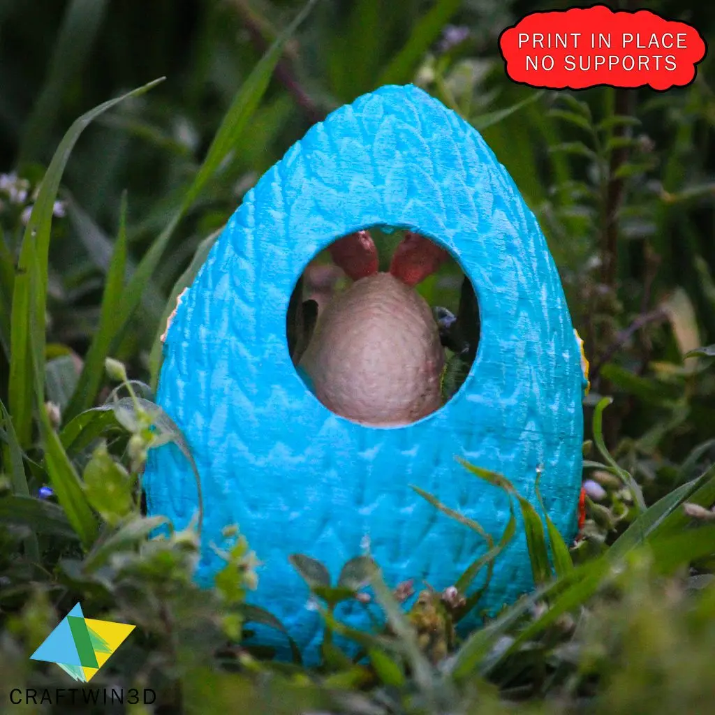 DETAILED CROCHET STYLE EASTER BUNNY, EGGS, AND FLOWERS