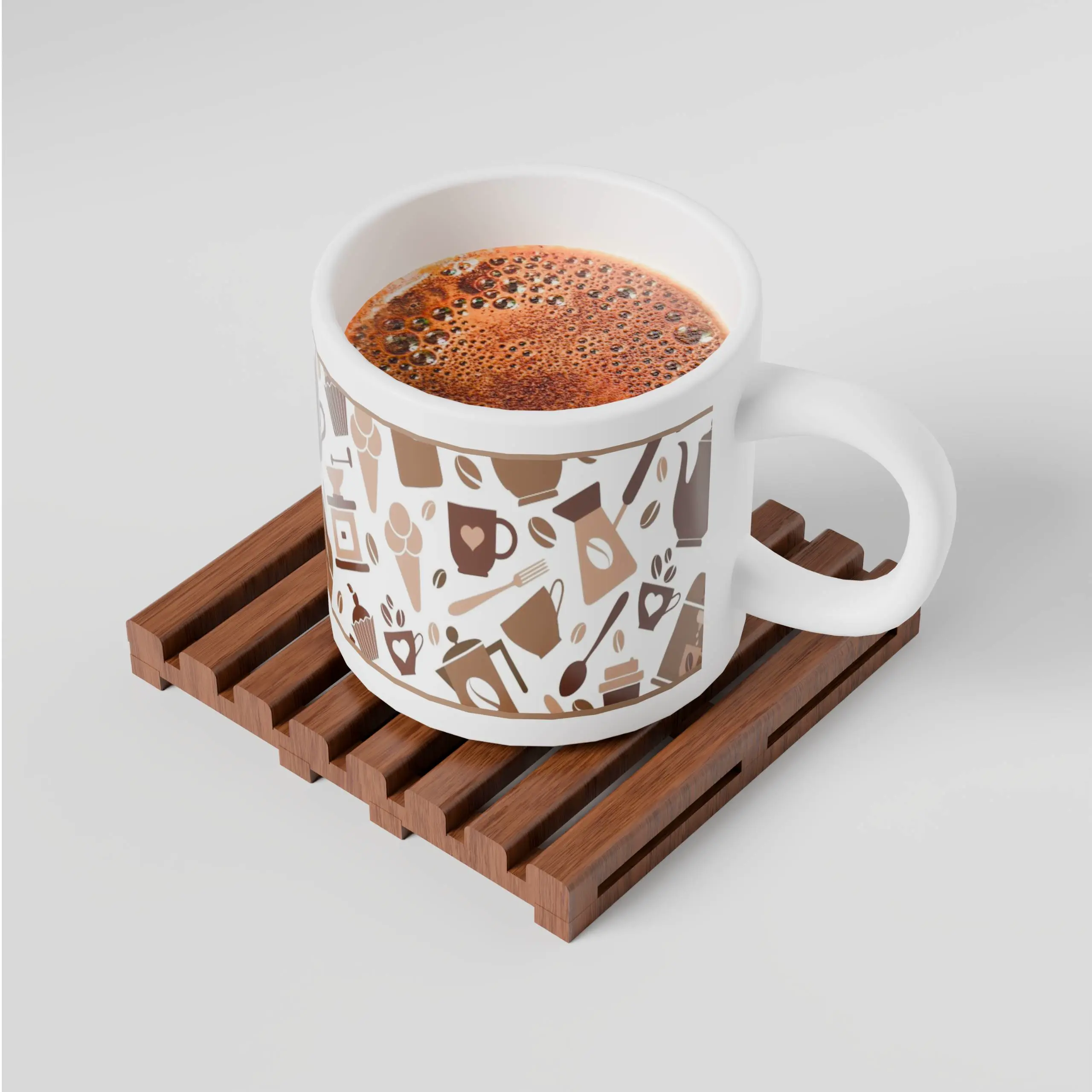 Wooden Pallet Style Cup Coaster