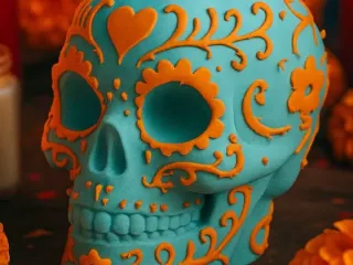 Sugar Skull Holder – Día de los Muertos Decor