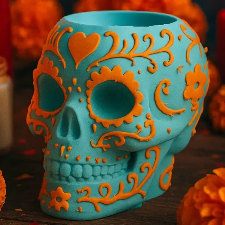 Sugar Skull Holder – Día de los Muertos Decor