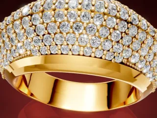 Mountain diamond Pave Ring