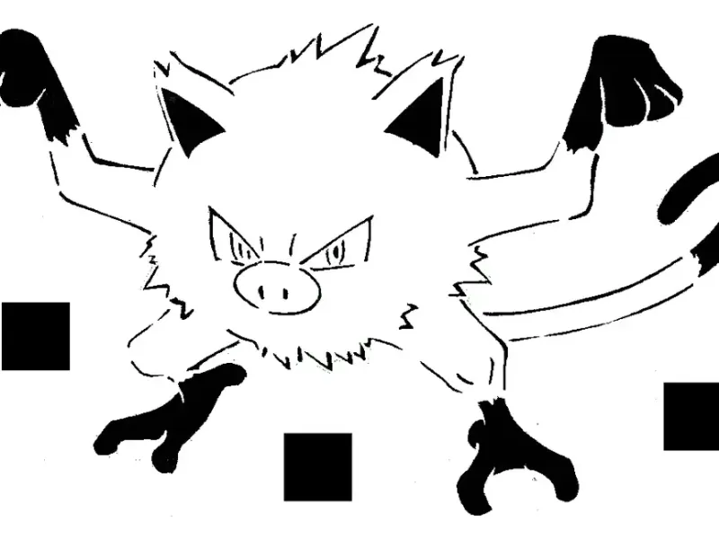 056 Estêncil Mankey + 2D