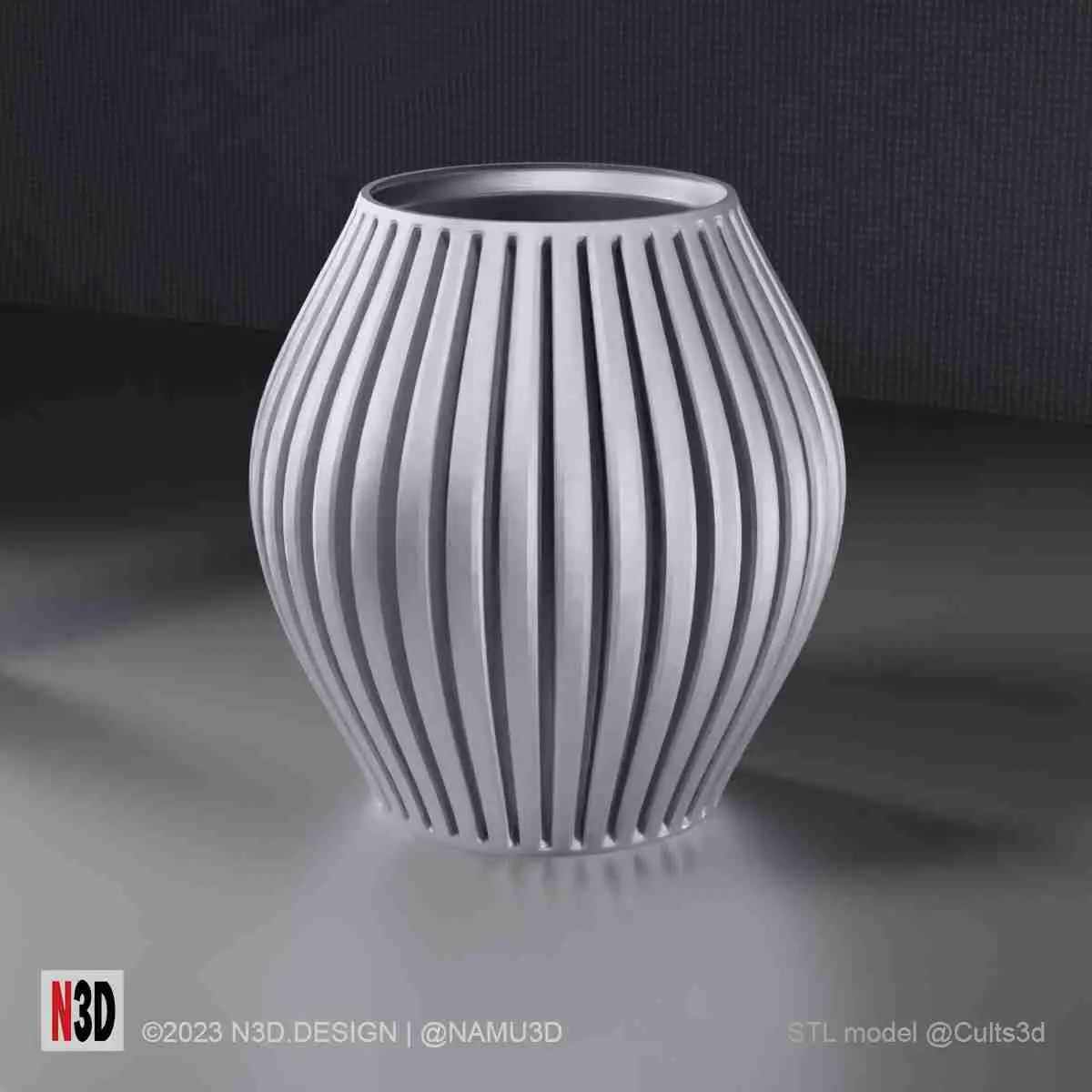 Vase 1002 - Striped vase