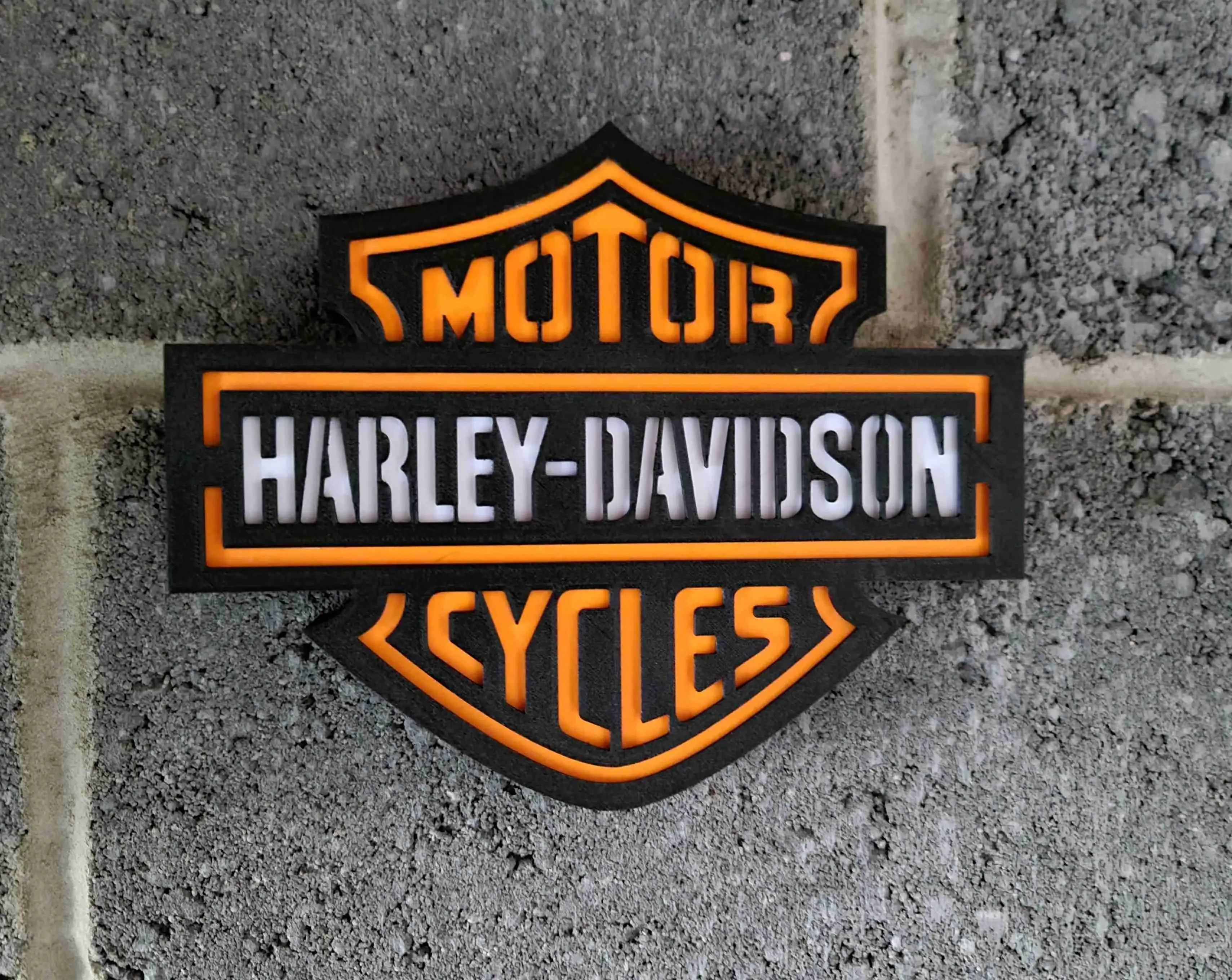 Harley Davidson Motorcycles Lightbox Wall Mounted Desk Stand