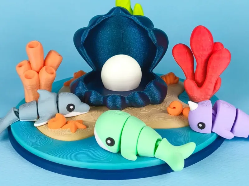 Diorama for Cute Flexi Animals, Oceanic Mammals Edition