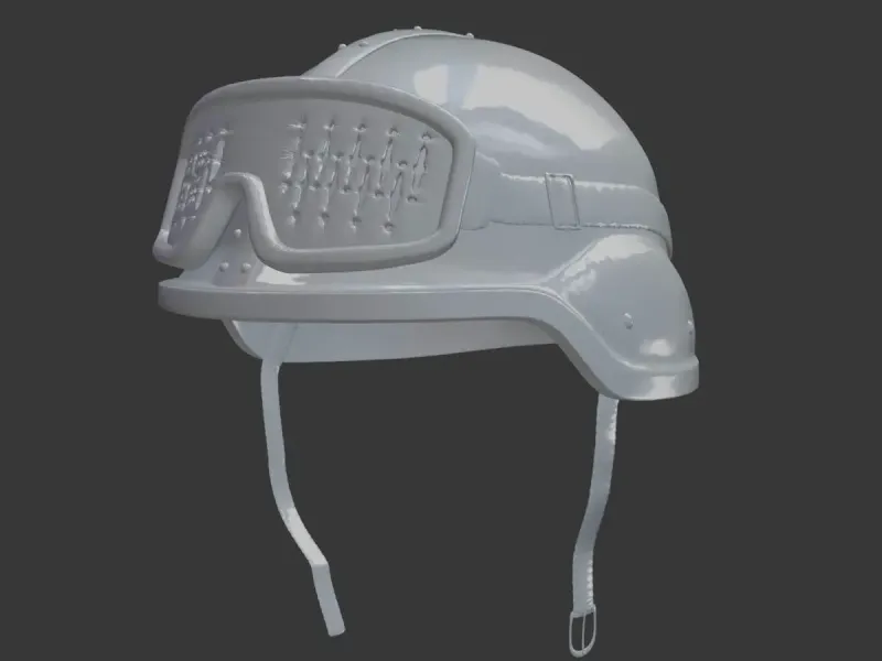 Tactical Military-Style Helmet – 3D Printable Combat Helmet