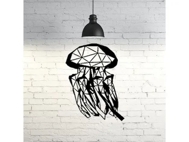 Jellyfish wall sculpture 2D