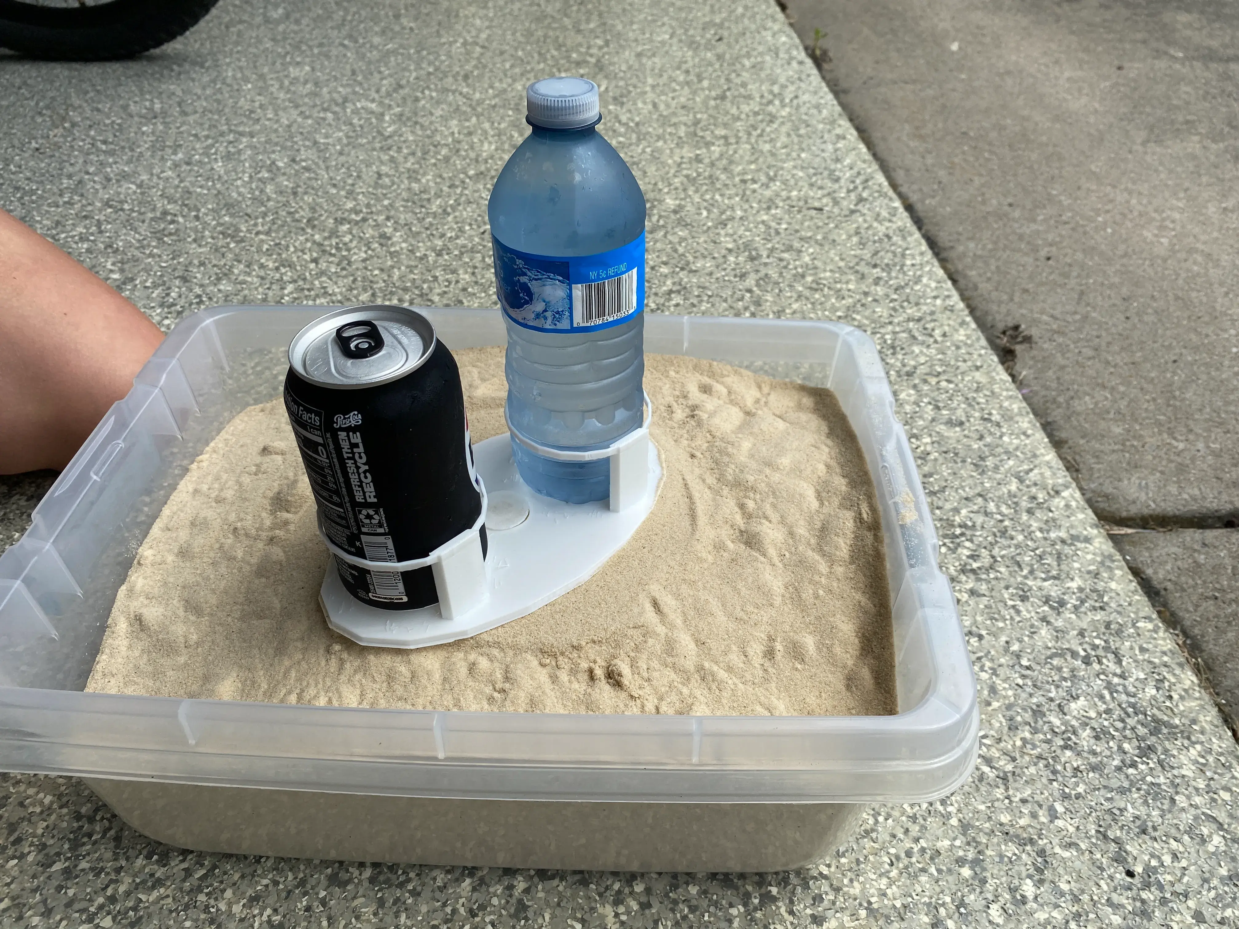 Beach Cup Holder Tray for two cans or water bottles