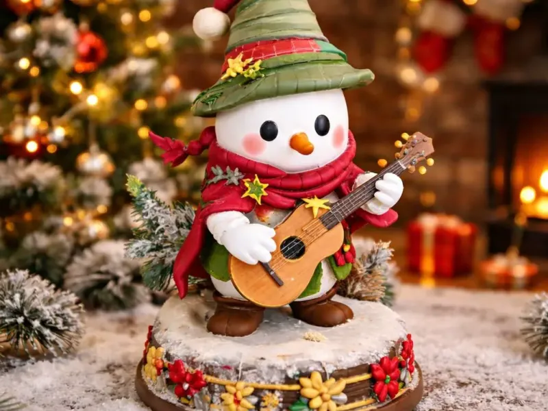 Snowman Minstrel D&D tabletop miniature
