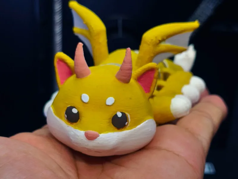 🐉 Shiba Inu Dragón – Flexi Print-in-Place/ nosupports