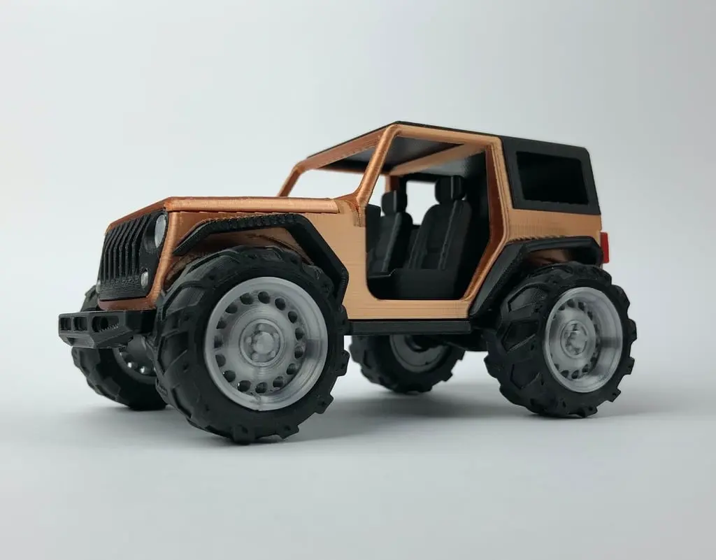 2-door JEEP w removable HARDTOP - Fully printable