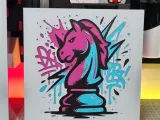 Chess Art Graffiti Knight – Hueforge – 4 Colors-2
