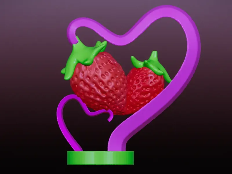 Love Fruits strawberries heart ❤️ stand