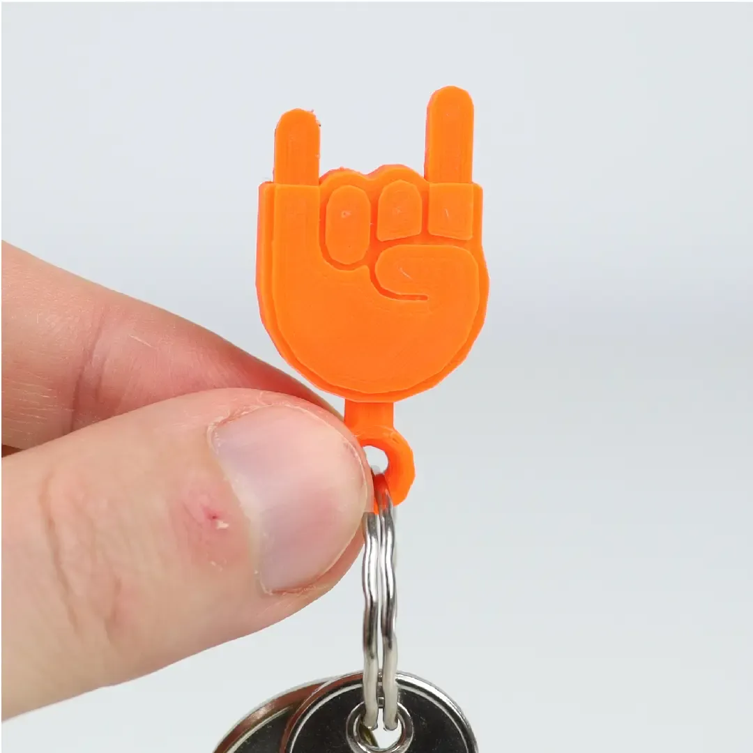 PRINT-IN-PLACE ROCK 'N' ROLL KEYCHAIN