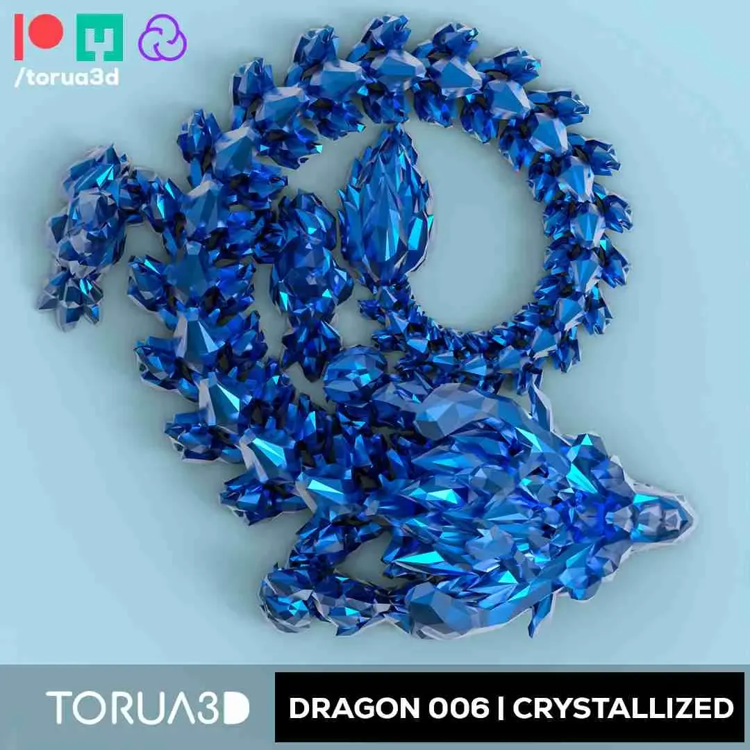 Articulated Dragon 006 Crystallized | 3D models download | Creality Cloud