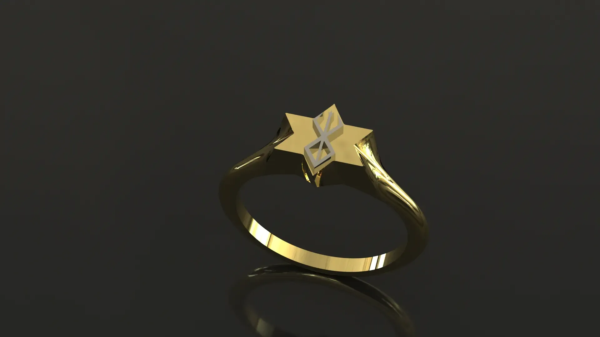 lady ring berserk brand on star mount