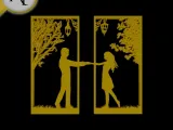 Couple - Silhouette - 2D Wall Art Decor-0
