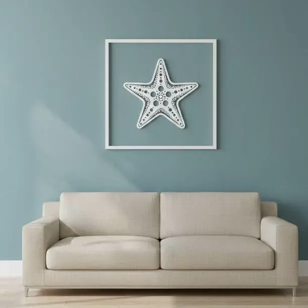 Starfish Wall Art – 3D Printed Ocean-Inspired Decor