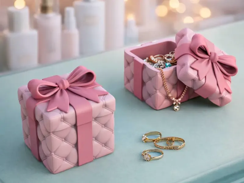Puffy Gift Box | Tufted Bow Keepsake Box