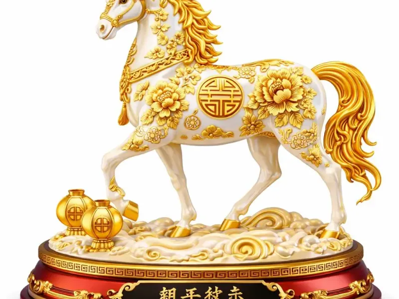 Nuevo año chino del caballo adorno