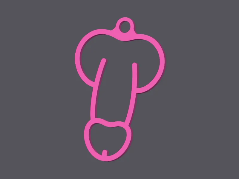 Penis - Keychain v3 (2 versions)
