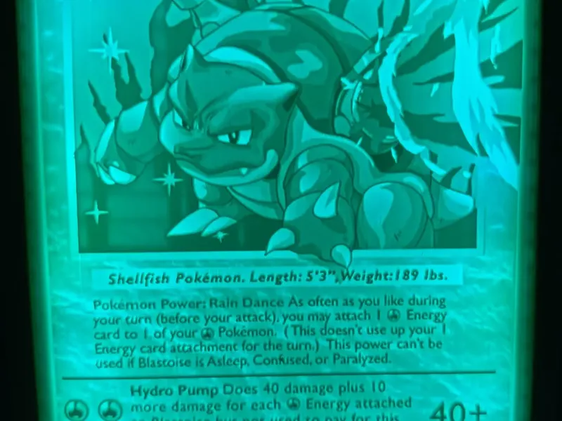 POKEMON CARD LITHOPHANE FRAME WITH BLASTOISE LITHO
