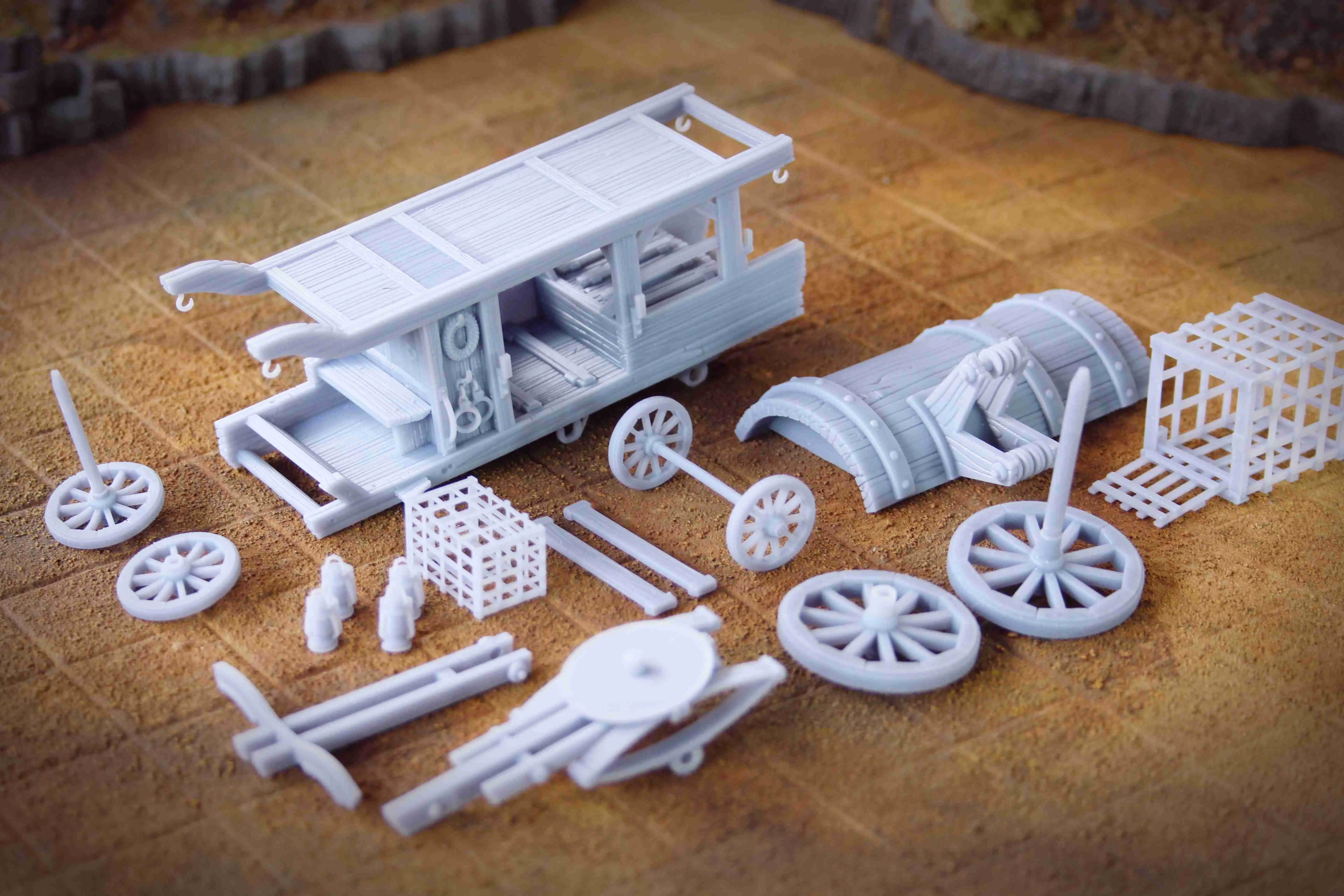 Hunters Wagon | Cart Scatter Terrain Scenery Piece for RPG's