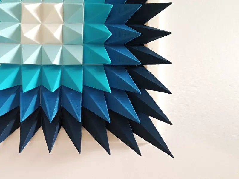 3D Wall Sculpture, Blue Drop