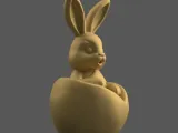 Cute Easter Bunny in Egg – 3D STL Model for Decoration-8