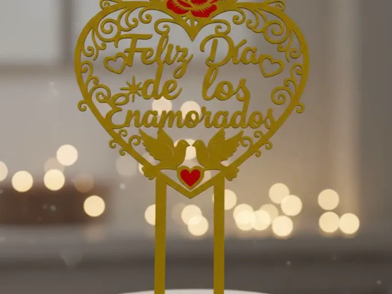 San Valentin Cake Topper