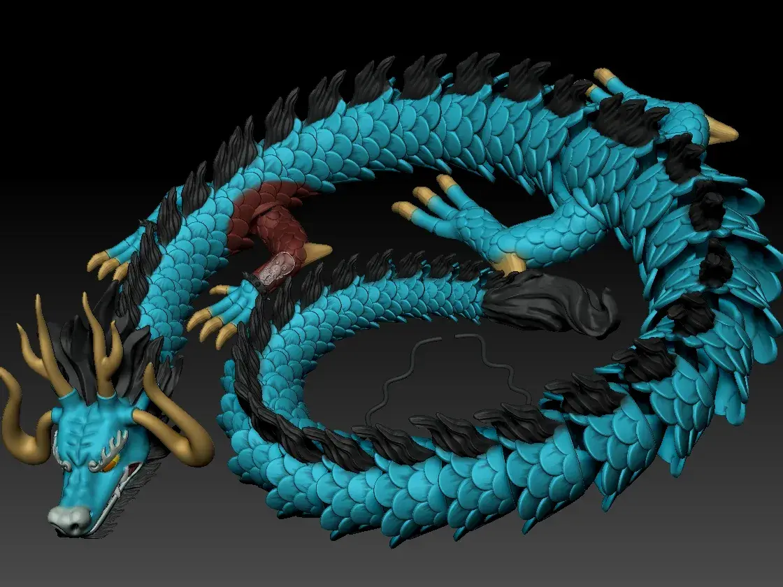 Kaido articulado - arte de fã de One Piece