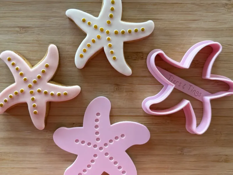 Starfish - Cookie Cutter with stamp and embosser (3 sizes)