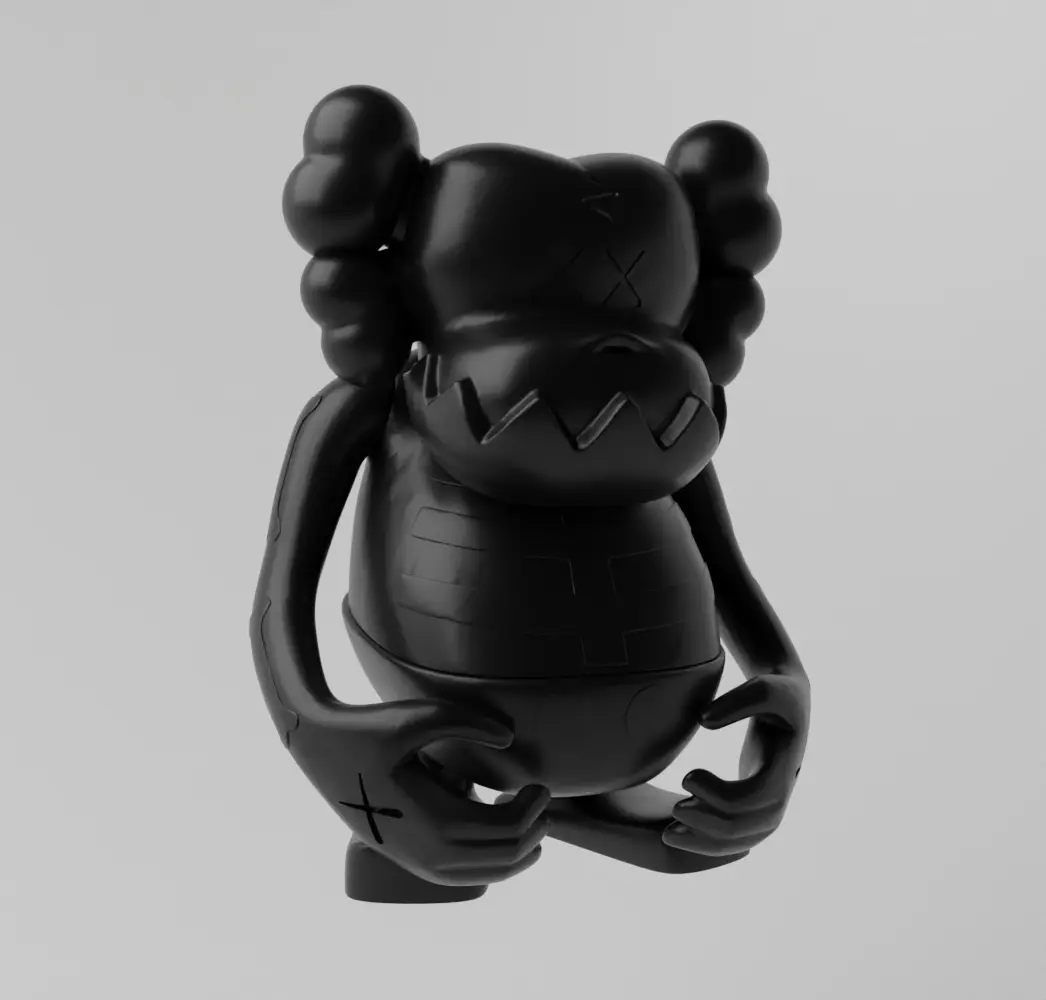 Kaws x Bounty Hunter Skull Kun Art Toy Fan Art STL & 3MF File for
