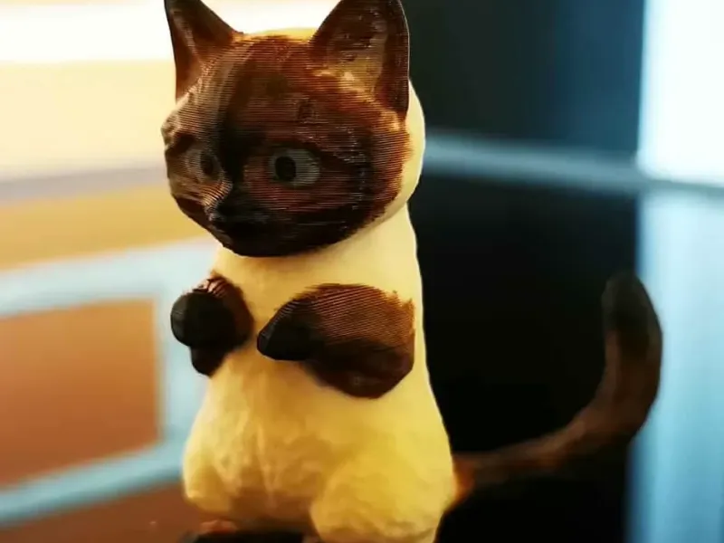 Siamese cat keychain