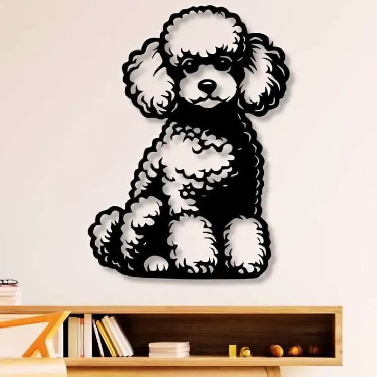 French Poodle 2D Wall Art – Elegant Printable Decor