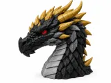 3D Printed Dragon Head for Showcase and Headphone Holder !!!-5