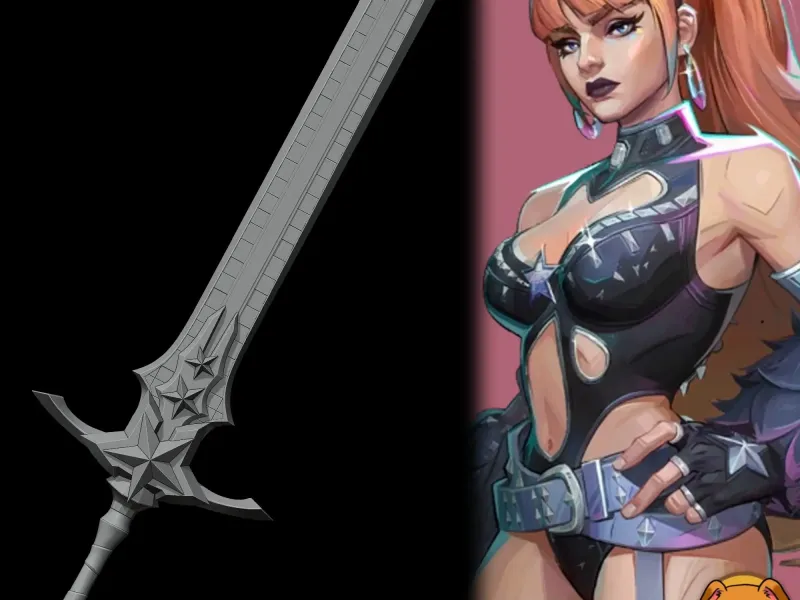 Magik Infernal Idol - Sword - Marvel Rivals Cosplay Prop