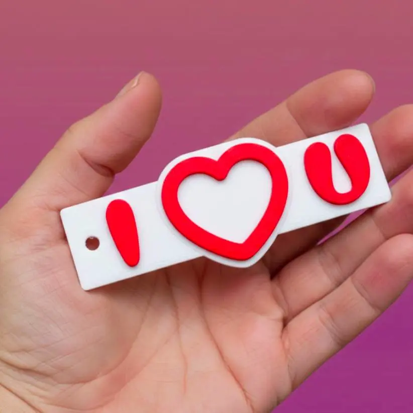 I Love U keychain for Valentines