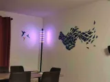 幾何学的な猫のウォールアート-4