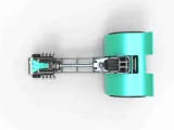 Pulling tractor with single V8 engine Scale 1:25-5