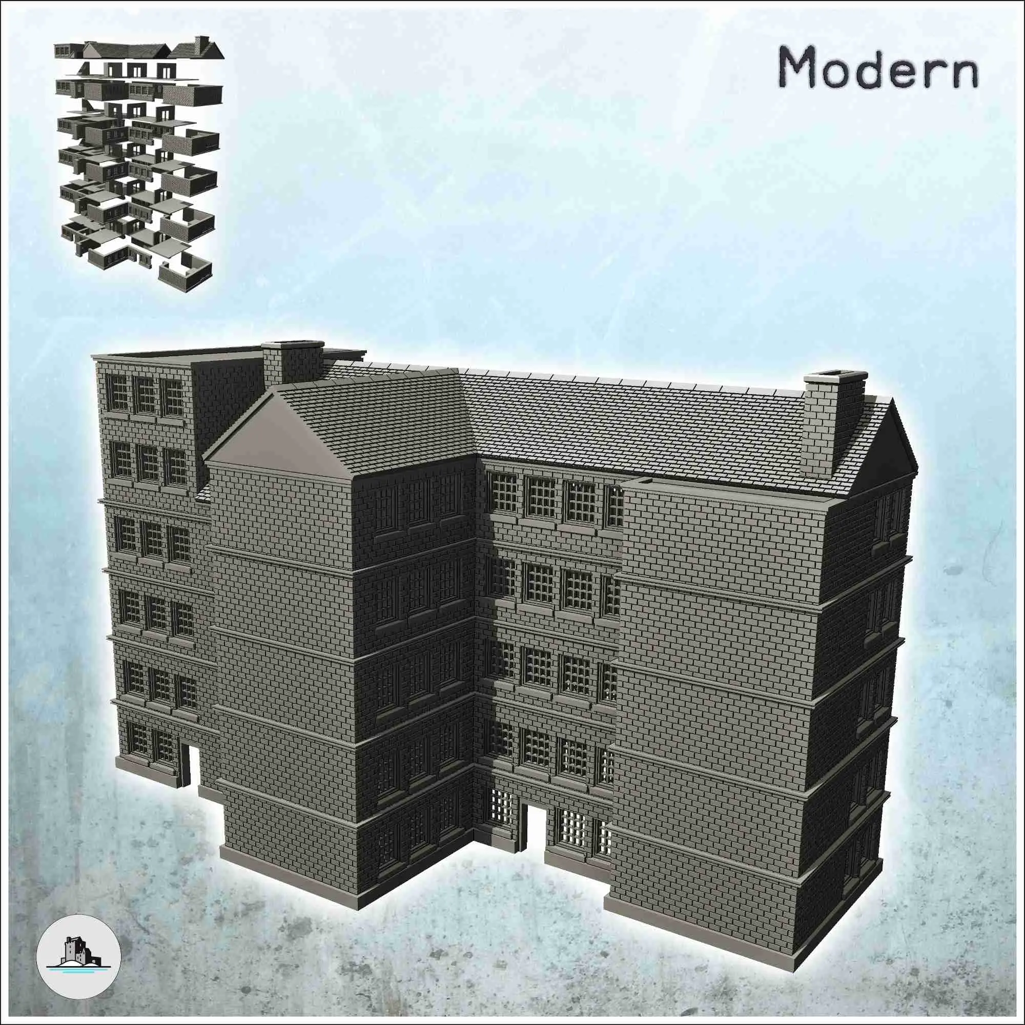 Moderne Industriegebäude Packung Nr. 1 - Szenerie-Miniaturen