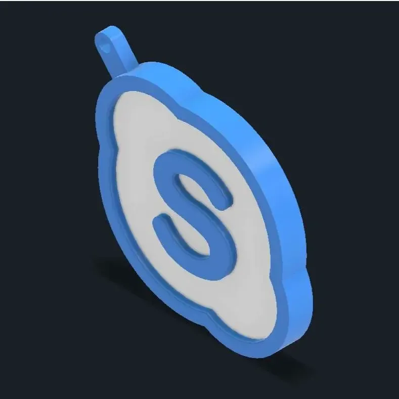 Skype Apps Logo Keychain