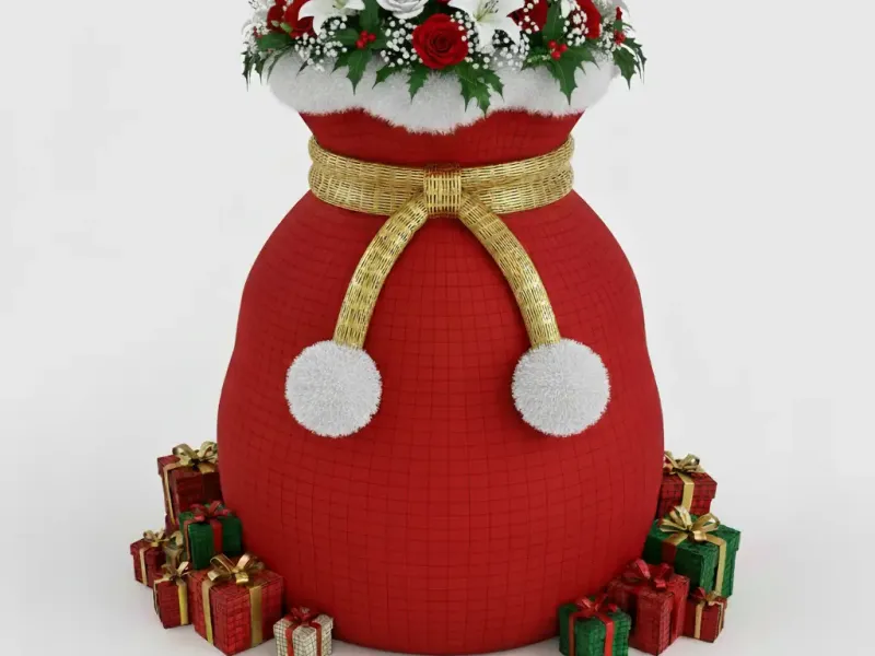 Santa Claus sack vase
