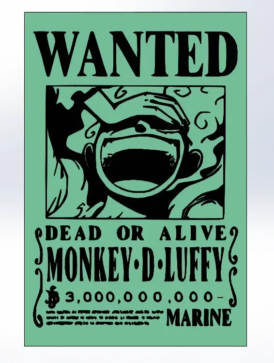 Luffy Wanted Poster
