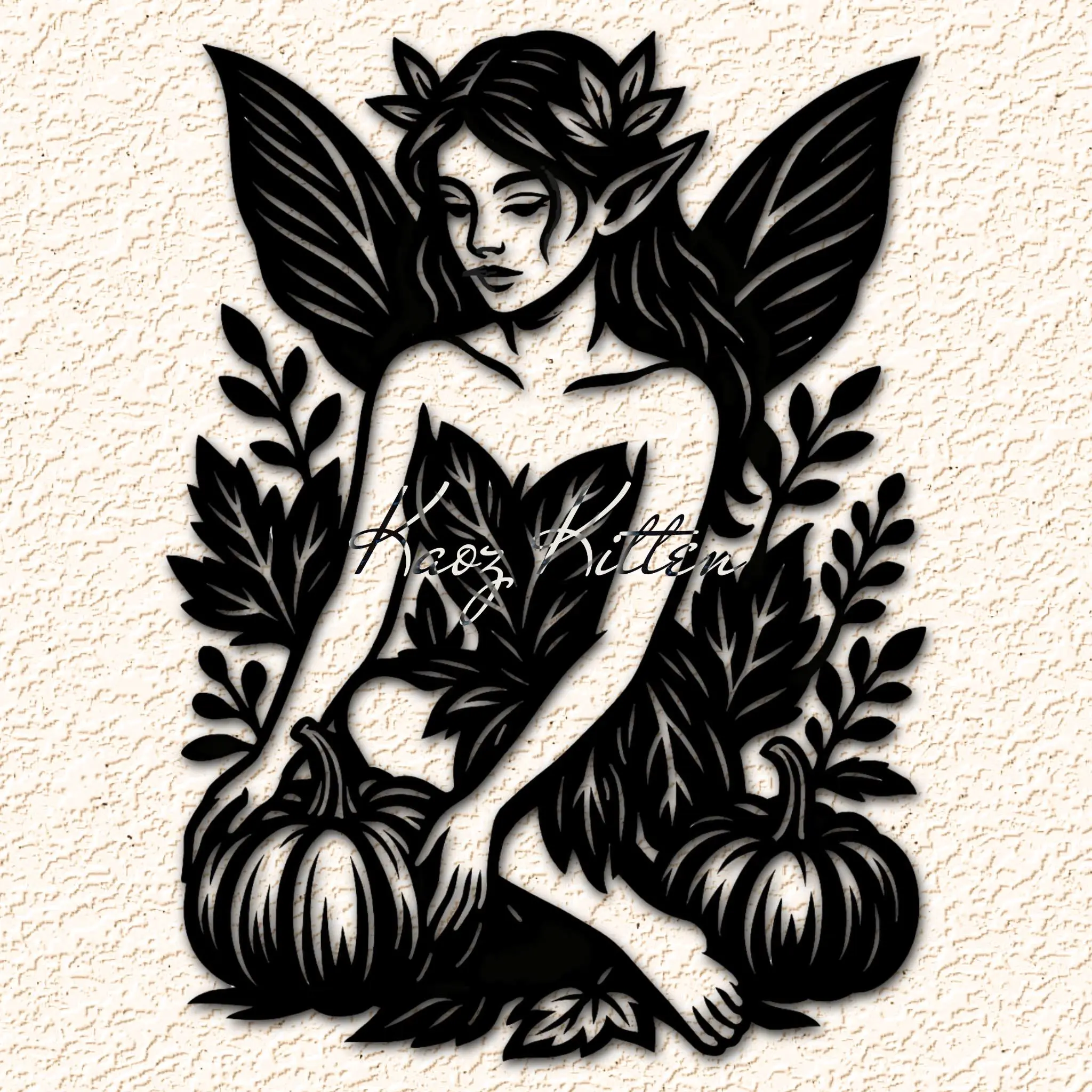 Enchanted Pumpkin Fairy Wall Art Home Decor