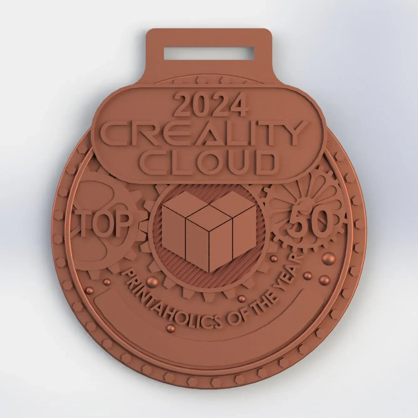 Creality Cloud Top 50 Printaholics Medal